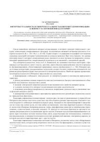 Интертекстуальность и гипертекстуальность в интернет-коммуникации: к вопросу о соотношении категорий