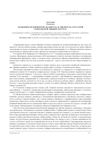 Особенности концептов «жадность» и «щедрость» в русской и китайской линвокультурах