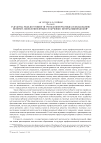 Разработка модели готовности учителя информатики к использованию интернет-технологий в процессе обучения с интерактивной доской