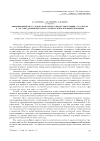 Формирование педагогической компетентности преподавателей вуза в системе дополнительного профессионального образования