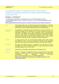 Comparative study of measured heart cycle phase durations: standard lead ECG versus original ascending aorta lead ECG