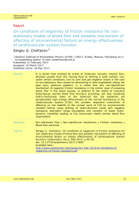 On conditions of negativity of friction resistance for nonstationary modes of blood flow and possible mechanism of affecting of environmental factors on energy effectiveness of cardiovascular system function