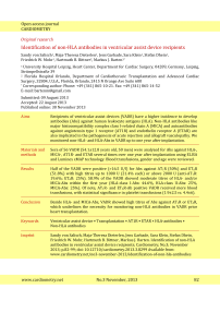 Identification of non-HLA antibodies in ventricular assist device recipients