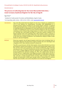 The process of collecting data for the acute myocardial infarction / acute coronary syndrome register for the city of Zagreb