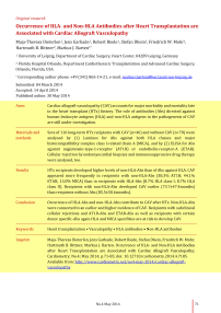 Occurrence of HLA- and non-HLA antibodies after heart transplantation are associated with cardiac allograft vasculopathy