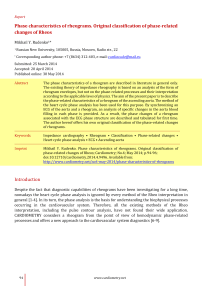 Phase characteristics of rheograms. Original classification of phase-related changes of Rheos