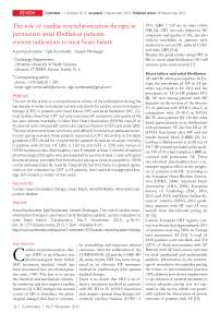 The role of cardiac resynchronization therapy in permanent atrial fibrillation patients: current indications to treat heart failure