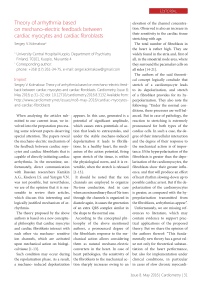 Theory of arrhythmia based on mechano-electric feedback between cardiac myocytes and cardiac fibroblasts