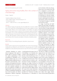 Aging and active long healthy life in the context of chronobiology