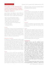 The pattern of the immune processes during activation therapy with the use of microwave electromagnetic radiation