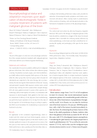 Neurophysiological status and adaptation responses upon application of electromagnetic fields in complex treatment of patients with malignant gliomas of the brain