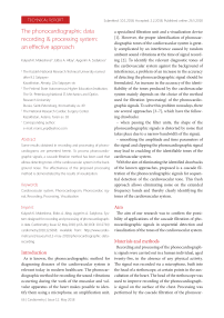 The phonocardiographic data recording & processing system: an effective approach