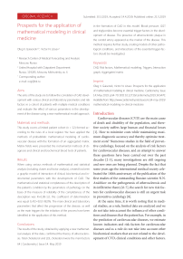 Prospects for the application of mathematical modeling in clinical medicine