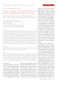 Relation of antistress and geroprotective effects of deuterium depleted water in aging female rats