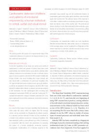 Cardiometric detection of effects and patterns of emotional responses by a human individual to verbal, audial and visual stimuli