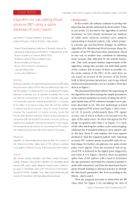 Algorithm for calculating blood pressure (BP) using a spline database of pulse waves