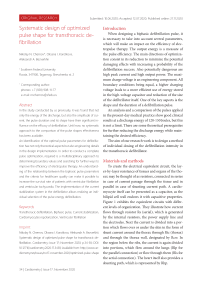 Systematic design of optimized pulse shape for transthoracic defibrillation