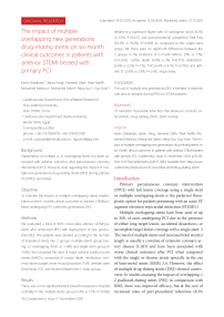 The impact of multiple overlapping new generations drug-eluting stents on six-month clinical outcomes in patients with anterior STEMI treated with primary PCI