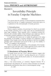 Invertibility Principle in Faraday Unipolar Machines