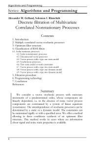 Discrete filtration of Multivariate Correlated Nonstationary Processes