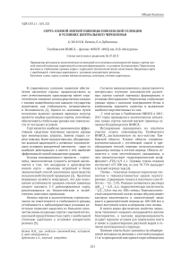 Сорта озимой мягкой пшеницы поволжской селекции в условиях Центрального Черноземья