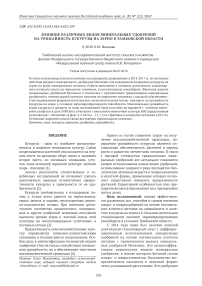 Влияние различных видов минеральных удобрений на урожайность кукурузы на зерно в Тамбовской области