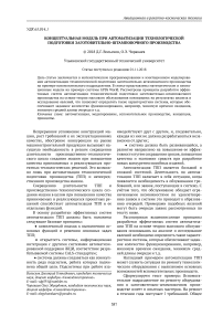 Концептуальная модель при автоматизации технологической подготовки заготовительно-штамповочного производства