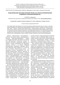 Моделирование образовательной среды как способ формирования семейного сознания юношества