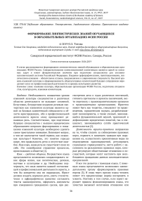 Формирование лингвистических знаний обучающихся в образовательных организациях ФСИН России