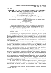 Видовой состав и распространение земноводных в районе Красносамарского лесного массива (Самарская область)