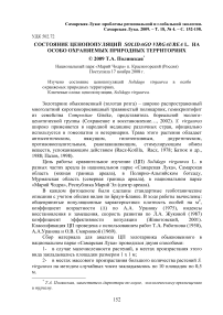 Состояние ценопопуляций Solidago virgaurea L. на особо охраняемых природных территориях