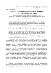 Дендрологический сад школы № 56 г. Иваново