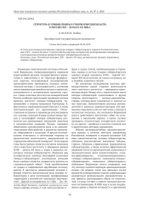 Структура и уровни генерал-губернаторской власти в России XIX - начала XX века