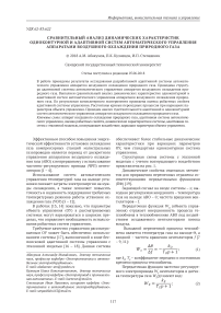 Сравнительный анализ динамических характеристик одноконтурной и адаптивной систем автоматического управления аппаратами воздушного охлаждения природного газа
