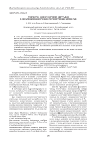 Разработки южного научного центра ран в области криоконсервации репродуктивных клеток рыб