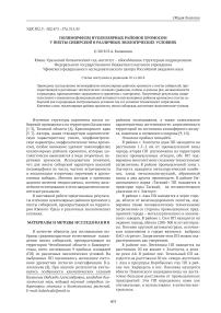 Полиморфизм нуклеолярных районов хромосом у пихты сибирской в различных экологических условиях