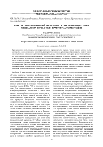 Практикум и лабораторный эксперимент в программе подготовки специалиста в вузе. О роли практикума ферментации