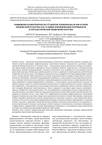 Повышение компетентности студентов технических вузов в сфере физической культуры как условие формирования потребности в систематической мышечной нагрузке