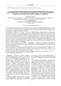 Исследование эффективности использования компетентностно-модульной технологии формирования профессиональных информационно-аналитических компетенций у студентов