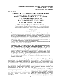 Характеристика структуры ценопопуляций копеечника крупноцветкового (Hedysarum grandiflorum Pall., Fabaceae) с использованием методов пространственной статистики