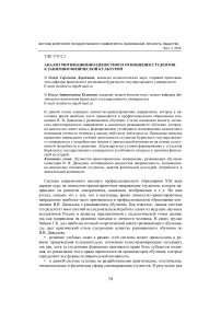 Анализ мотивационно-ценостного отношения студентов к занятиям физической культурой