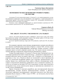 Возможности обеспечения внутреннего рынка СПГ России
