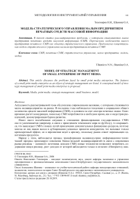 Модель стратегического управления малым предприятием печатных средств массовой информации