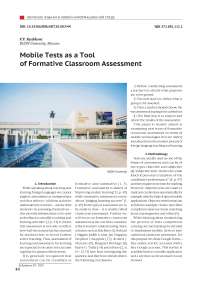 Mobile tests as a tool of formative classroom assessment