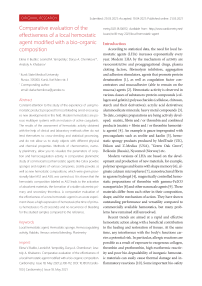 Comparative evaluation of the effectiveness of a local hemostatic agent modified with a bio-organic composition