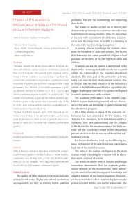 Impact of the academic performance grades on the blood picture in female students