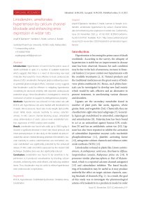 Liriodendrin, ameliorates hypertension by calcium channel blockade and enhancing enos expression in wistar rats