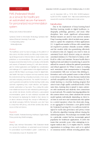 FMS (Federated Model as a service) for healthcare: an automated secure-framework for personalized recommendation system