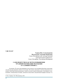 Самолидерство как метод повышения трудовой мотивации молодежи в условиях кризиса