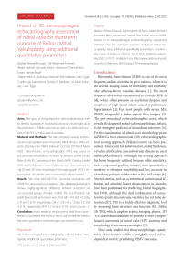 Impact of 3D transesophageal echocardiography assessment of mitral valve on short-term outcome of balloon mitral valvuloplasty using additional quantitative parameters